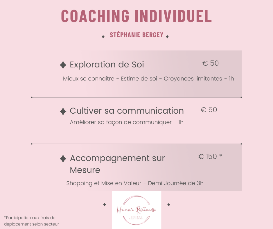 Coaching relationnel - Stéphanie Bergey - Harmonie Relationnelle 